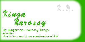 kinga marossy business card